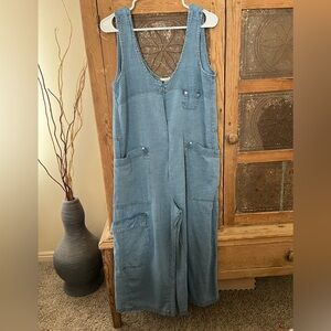 Pilcro Light Denim Blue Utility Jumpsuit